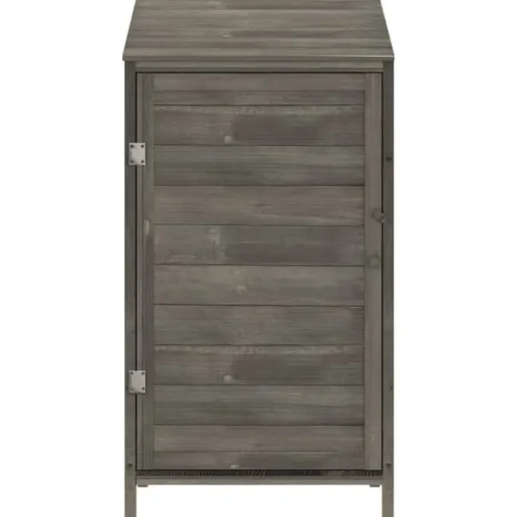vidaXL haveskur 55x52x112 cm massivt grantræ antracitgrå - Skure & Redskabsskure