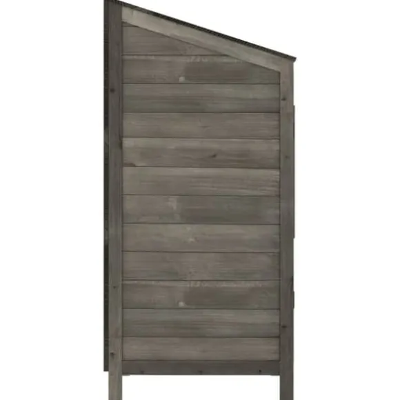 vidaXL haveskur 55x52x112 cm massivt grantræ antracitgrå - Skure & Redskabsskure