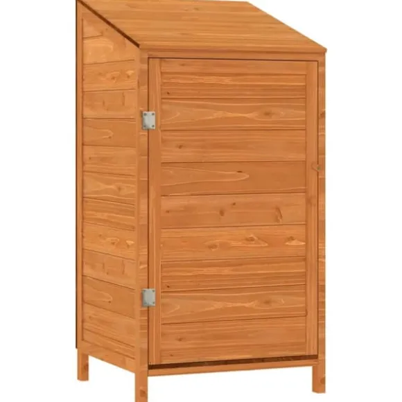 vidaXL haveskur 55x52x112 cm massivt grantræ brun - Skure & Redskabsskure