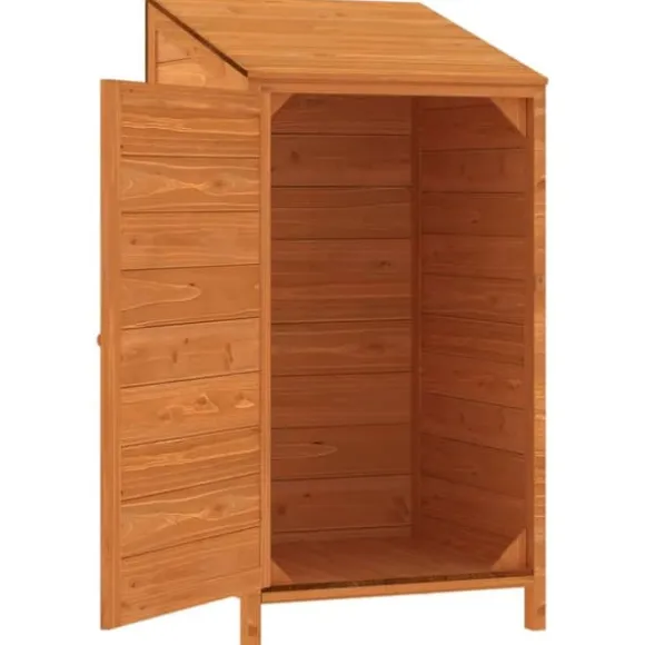 vidaXL haveskur 55x52x112 cm massivt grantræ brun - Skure & Redskabsskure