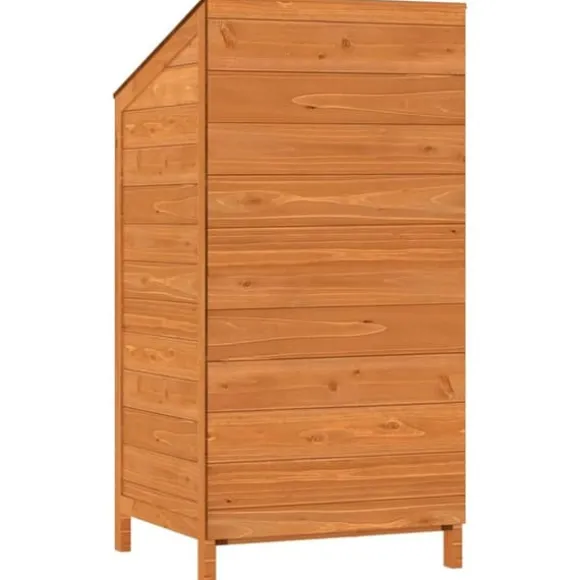 vidaXL haveskur 55x52x112 cm massivt grantræ brun - Skure & Redskabsskure