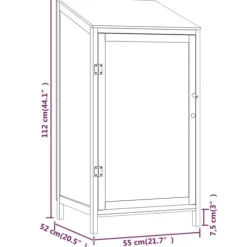 vidaXL haveskur 55x52x112 cm massivt grantræ brun - Skure & Redskabsskure