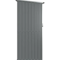 vidaXL haveskur 118,5x97x209,5 galvaniseret stål grå - Skure & Redskabsskure