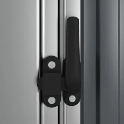 vidaXL haveskur 118,5x97x209,5 galvaniseret stål grå - Skure & Redskabsskure