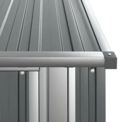 vidaXL haveskur 118,5x97x209,5 galvaniseret stål grå - Skure & Redskabsskure