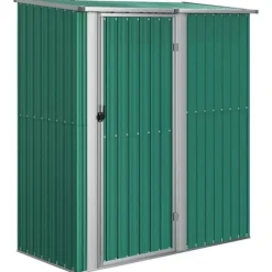 vidaXL haveskur 180,5x97x209,5 galvaniseret stål grøn - Skure & Redskabsskure