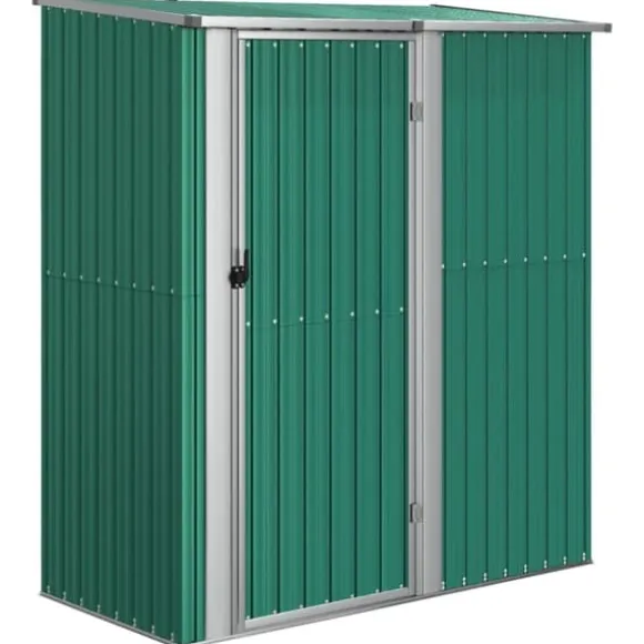 vidaXL haveskur 180,5x97x209,5 galvaniseret stål grøn - Skure & Redskabsskure