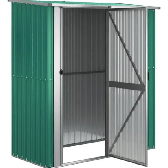 vidaXL haveskur 180,5x97x209,5 galvaniseret stål grøn - Skure & Redskabsskure