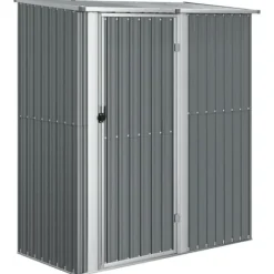 vidaXL haveskur 180,5x97x209,5 galvaniseret stål grå - Skure & Redskabsskure