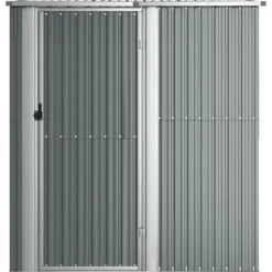 vidaXL haveskur 180,5x97x209,5 galvaniseret stål grå - Skure & Redskabsskure