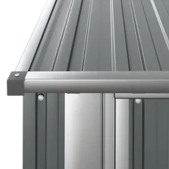 vidaXL haveskur 180,5x97x209,5 galvaniseret stål grå - Skure & Redskabsskure