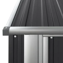 vidaXL haveskur 180,5x97x209,5 galvaniseret stål antracitgrå - Skure & Redskabsskure