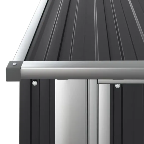 vidaXL haveskur 180,5x97x209,5 galvaniseret stål antracitgrå - Skure & Redskabsskure