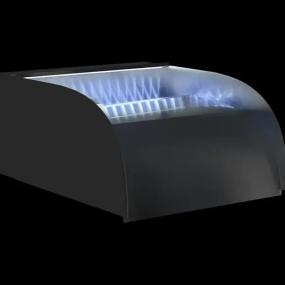vidaXL havespringvand med LED-lys 30x34x14 cm rustfrit stål 304 - Fontæner
