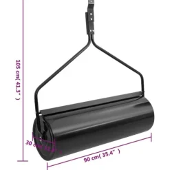 vidaXL havetromle 63 l jern sort