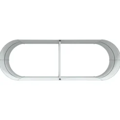 vidaXL Højbed Brun 240 x 80 x 81 cm Stål