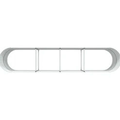 vidaXL Højbed Brun 400 x 80 x 81 cm Stål