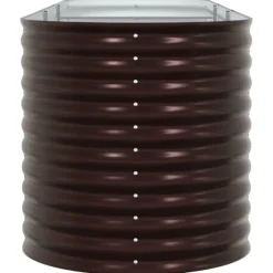 vidaXL Højbed Brun 320 x 80 x 81 cm Stål