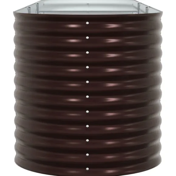 vidaXL Højbed Brun 320 x 80 x 81 cm Stål