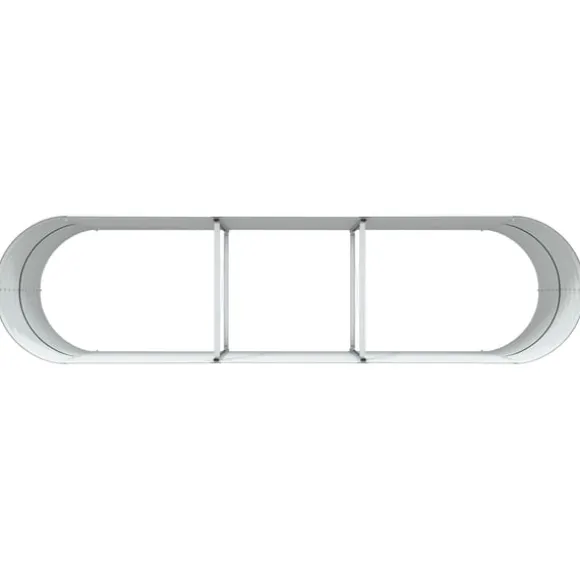 vidaXL Højbed Brun 320 x 80 x 81 cm Stål