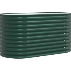 vidaXL Højbed Grøn 160 x 80 x 81 cm Stål