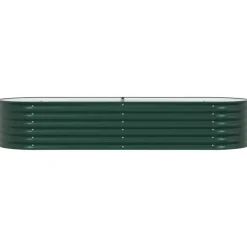 vidaXL Højbed Grøn 240 x 80 x 44 cm Stål