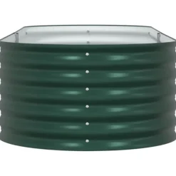 vidaXL Højbed Grøn 240 x 80 x 44 cm Stål