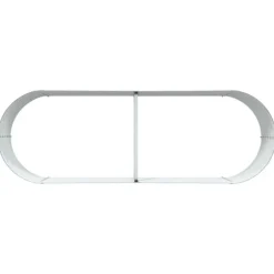 vidaXL Højbed Grøn 240 x 80 x 44 cm Stål