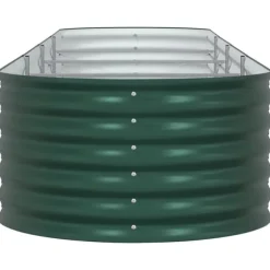 vidaXL Højbed Grøn 400 x 80 x 44 cm Stål
