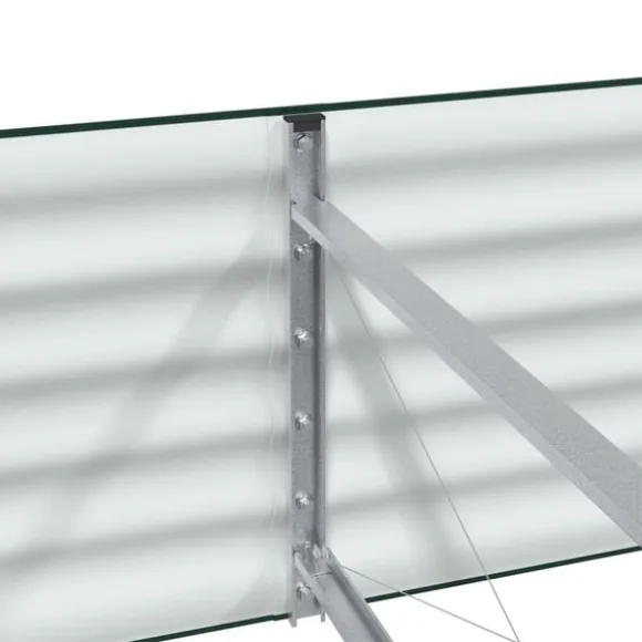 vidaXL Højbed Grøn 320 x 80 x 44 cm Stål
