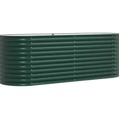vidaXL Højbed Grøn 240 x 80 x 81 cm Stål