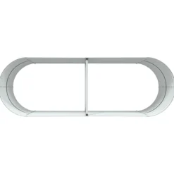 vidaXL Højbed Grøn 240 x 80 x 81 cm Stål