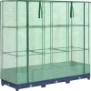 vidaXL højbed med drivhusovertræk 120x40x123 cm rattan-look