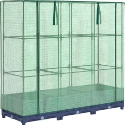 vidaXL højbed med drivhusovertræk 120x40x123 cm rattan-look