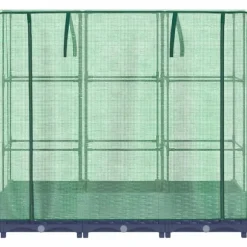 vidaXL højbed med drivhusovertræk 120x40x123 cm rattan-look
