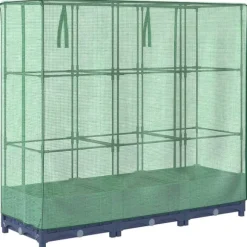 vidaXL højbed med drivhusovertræk 120x40x123 cm rattan-look