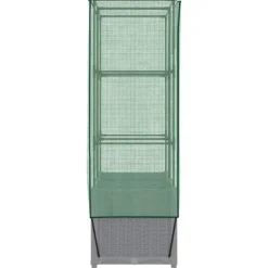 vidaXL højbed med drivhusovertræk 80x40x138 cm rattan-look