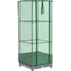 vidaXL højbed med drivhusovertræk 40x40x123 cm rattan-look