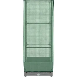 vidaXL højbed med drivhusovertræk 40x40x123 cm rattan-look
