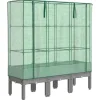 vidaXL højbed med drivhusovertræk 120x40x140 cm rattan-look