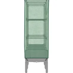 vidaXL højbed med drivhusovertræk 120x40x140 cm rattan-look