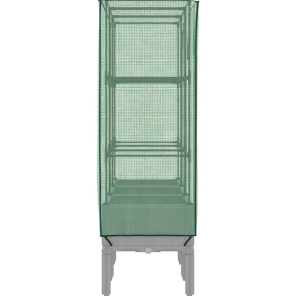 vidaXL højbed med drivhusovertræk 120x40x140 cm rattan-look