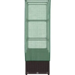 vidaXL højbed med drivhusovertræk 80x40x138 cm rattan-look