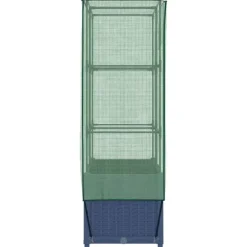 vidaXL højbed med drivhusovertræk 80x40x138 cm rattan-look