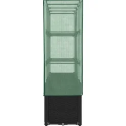 vidaXL højbed med drivhusovertræk 160x40x153 cm rattan-look