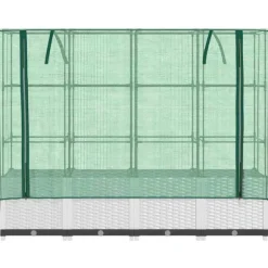 vidaXL højbed med drivhusovertræk 160x40x138 cm rattan-look