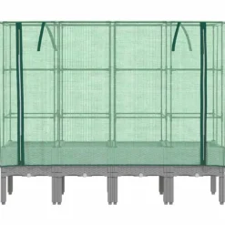 vidaXL højbed med drivhusovertræk 160x40x140 cm rattan-look