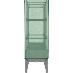 vidaXL højbed med drivhusovertræk 160x40x140 cm rattan-look