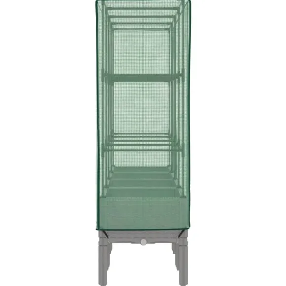 vidaXL højbed med drivhusovertræk 160x40x140 cm rattan-look