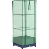 vidaXL højbed med drivhusovertræk 40x40x123 cm rattan-look